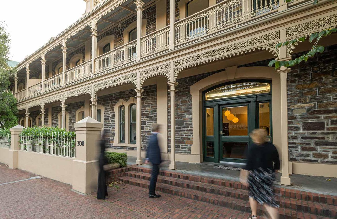 Exterior of the Clelands office building