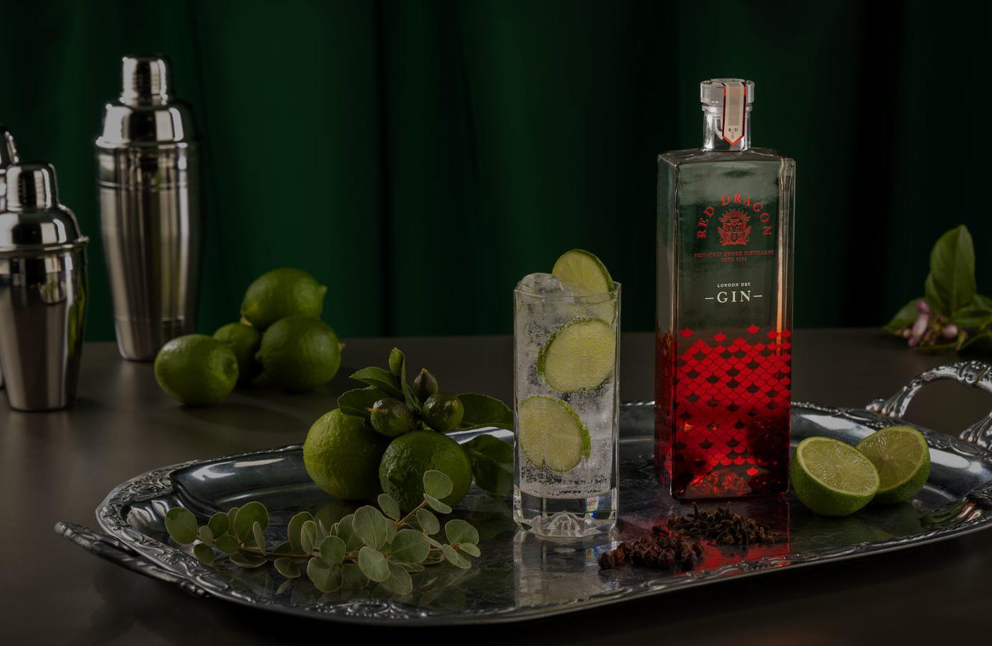 Platter of gin from Red Dragon